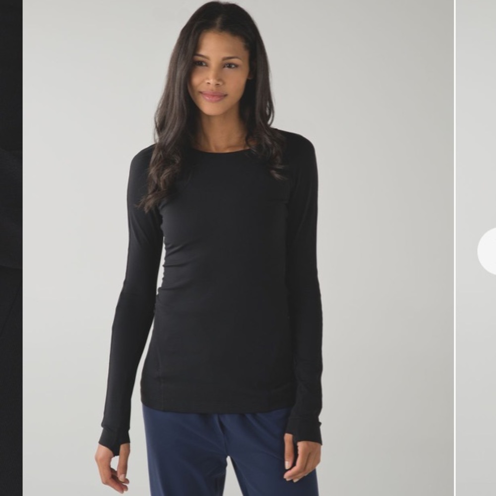 Lululemon Black On the Go Long Sleeve Shirt 4